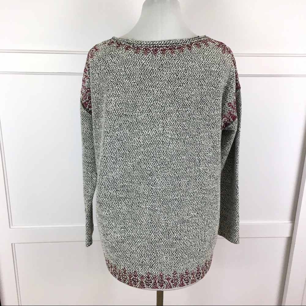 UO Ecote Sz S Embroidered gray pullover sweater - Picture 5 of 11